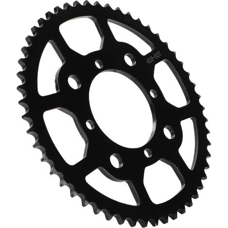 Pignon de Chaîne Arrière à 53 Dents, Pignon de Roue Arrière en Alliage d'acier pour Chaîne 420 avec Alésage de 76 Mm, Convient pour 50 Ml, 70 Ml, 90, 110, 125, 250, Motos Tout-terrain, (1/5)