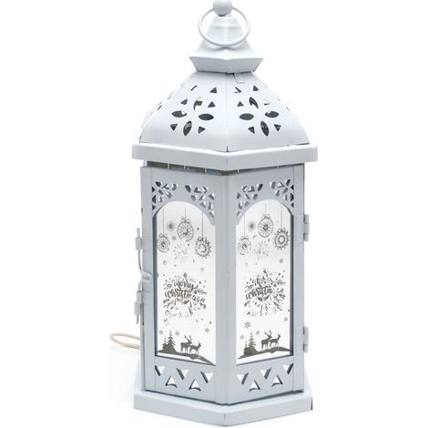 Christmas LED Lamp Lantern Indoor USB Battery Xmas Decorative Light (1/4)
