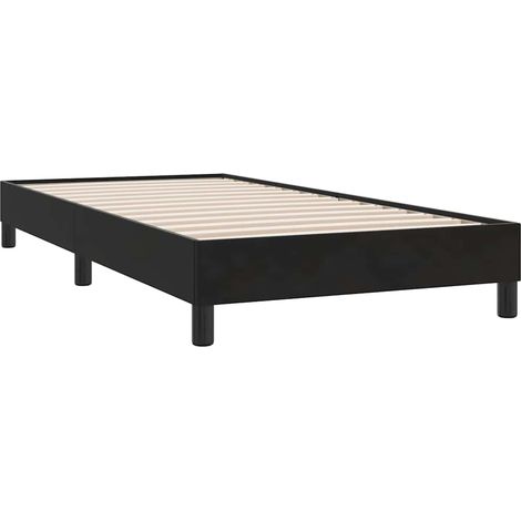 vidaXL Sommier à lattes de lit sans matelas noir 90x210 cm velours
