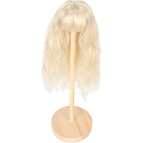 Hochtemperatur-Seidenpuppenperücke, langes lockiges Haar für Puppen im Maßstab 1:6 (15,5–17 cm), Hellblond (1/5)