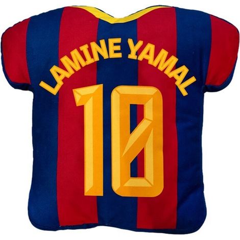 Oreiller en forme de maillot FC Barcelone 10 Lamine YAMAL BARCA (1/3)