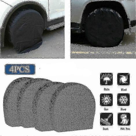 Ensemble de 4 housses de roue de secours étanches pour camping-cars, remorques ou caravanes, protection anticorrosion Cy Edition 0910 DPWHBYV (1/4)