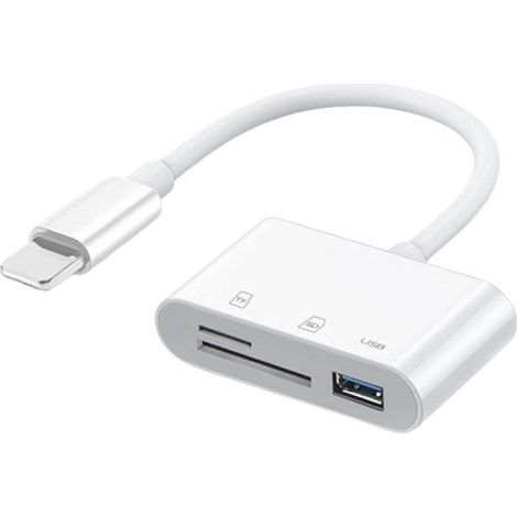 Adaptateur lecteur de carte SD 3 en 1 Plug & Play USB OTG pour iPhone (1/4)