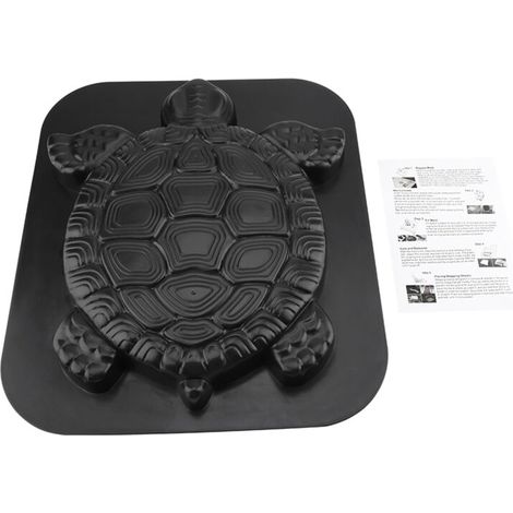 Stampo in plastica a forma di tartaruga per pavimentazione, dimensioni medie, per pietre da pavimentazione in cemento, per vialetti da giardino, passi carrai, ecc. Dimensioni: 17,52 x 15,16 x 1,50 pol