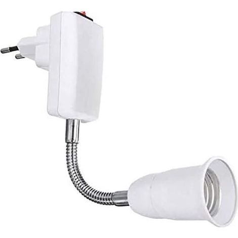 E27-Fassung mit Funkschalter, weißer Sockel für E27-LED-Lampe, flexibler Arm, Schnellanschluss-Fassung für Küchenlampe (1/5)