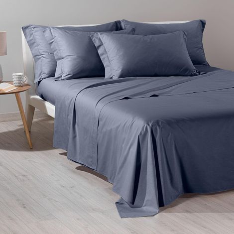 Parure de lit avec Housse de Couette 100% Coton – 2 Taies d’Oreiller 50x80 cm, Linge de Lit Confortable et Elégant - Housses de Couettes Pour 1 Personne ou 2 Personnes (1/5)