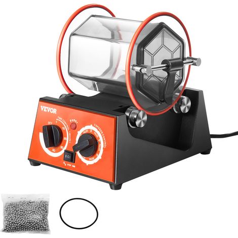 Polisseur de Bijoux 3 kg 45 W Machine de Polissage de Bijoux 5 Vitesses 0-60 mins Réglable Polisseuse à Tambour Rotative Action Bidirectionnel pour Polir Pierre Roche Fer Bijoutier Bijouterie (1/5)