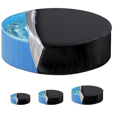Swimming Pool Cover, 12020cm Oxford Anti-UV Winter Waterproof Dustproof Pool Cover to Keep Your Pool Clean, Suitable for Outdoor Swimming Pools, Black - (1/5)