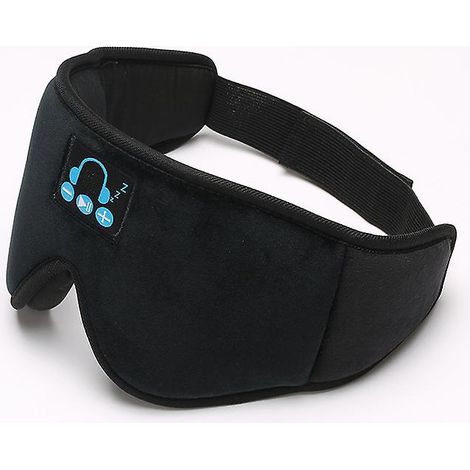 Masque de sommeil Bluetooth sans fil avec occultation et conception respirante - Noir (1/5)