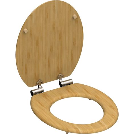 Siège de toilette avec fermeture en douceur NATURAL BAMBOO SCHÜTTE (1/5)