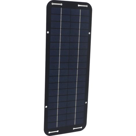 Kit Panneau Solaire 10W Monocristallin Haut Rendement Ultra Léger Nomade Chargeur Solaire avec Câbles pour Camping Randonnée Voyage (1/5)