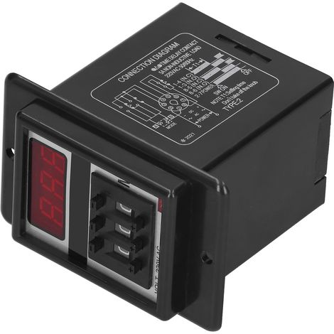 Relais temporisé numérique JYIO affichage digital haute précision cycle minuterie retardateur AC 220V 50/60Hz 999M (1/5)