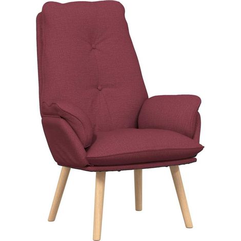 Maison Exclusive - poltrona Rosso Vino 69 x 74 x 93 cm Tessuto e compensato (1/5)