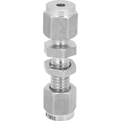 2 Doppelklemmring-Durchgangslochverbinder aus Edelstahl 316, Verbinder für die Trennwandmontage, Wandplatten-Durchgangsloch Ф3 (1/5)