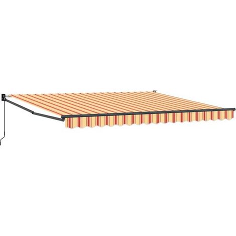 Store banne rétractable, jaune-orange, 400 x 300 cm (1/5)