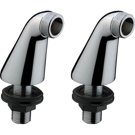 Pair of Chrome Deck Mounted Bath Filler Shower Mixer Tap Legs Adapter Extension (1/2)