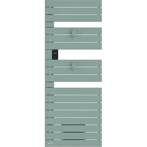 [JAMAIS UTILISE] Sèche-Serviettes Électrique 1000W ATLANTIC Néfertiti Connecté Asymétrique Mât à Gauche Vert - 850082 (1/5)