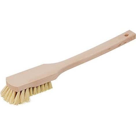 Brosse à manche, bois, longue, plate, fibre