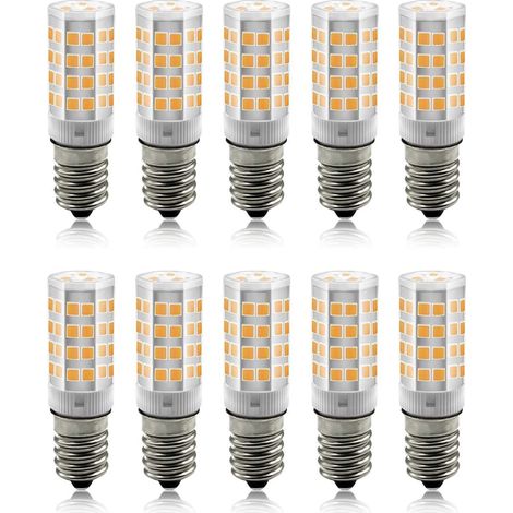 MINKUROW LED-Glühbirne, aber 33 LED-Perlen für jedes E14, 5 W, 220–240 V, Kaltweiß 6000 K, nicht dimmbar, für Innenbeleuchtung, Kronleuchter/Schreibtischlampe/Wandleuchte, 10 Stück (1/5)
