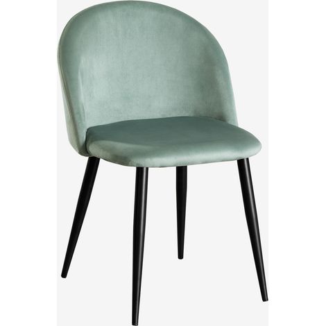 Set di 2 sedie da pranzo imbottite e in acciaio Kana SKLUM