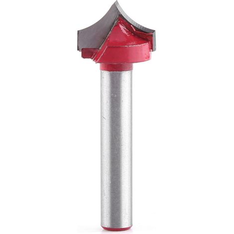 Jeffergarden Fraise à rainurer en V à pointe aiguille pour gravure CNC 3D, tige de 6 mm, outil de sculpture sur bois (12 mm) (1/2)