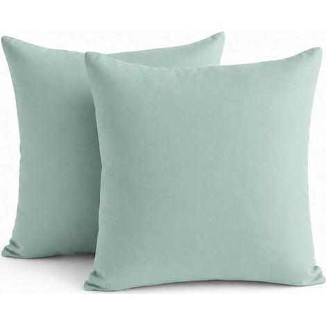 Housses de Coussin 45x45 cm Tons Mint Doux Unies – Déhoussables et lavables – Coussins – Décoration Maison, lit, canapé, Fauteuil (1/5)
