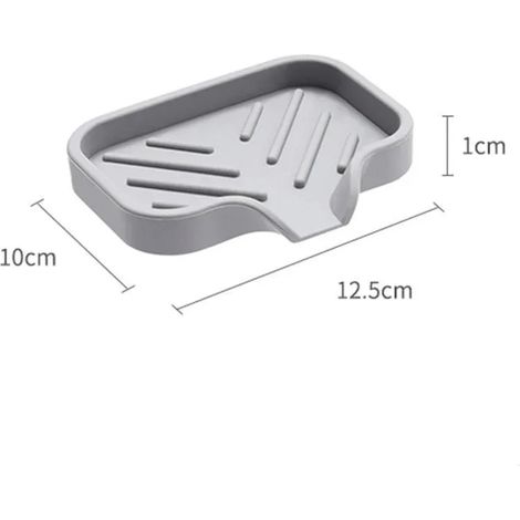 Plateau en silicone pour évier avec égouttoir, porte-éponge et support de rangement pour savon et brosse à récurer, organisateur de cuisine (1/5)