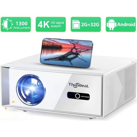 Projecteur Android TD95W Full HD 1080P WiFi 2K 4K, cinéma maison portable, Smart TV, vidéo, film, réunion, projecteur LED TD95 (1/5)