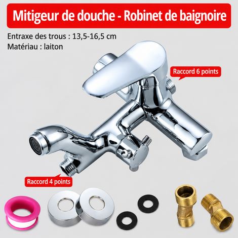 Mitigeur de douche encastré eau chaude et froide 21 encastré - Mingzhu 3 positions inférieures raccords 20 mm 1,2 kg – Livraison gratuite