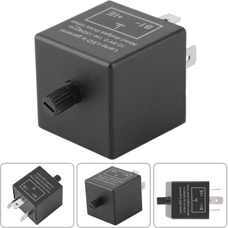 Einstellbares elektronisches LED-Blinkerrelais CF14 JL-02, kompatibel mit CF14K, für Blinker und Signalleuchten, 12 V, universell (1/5)
