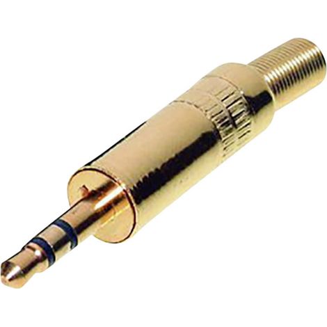 TRU COMPONENTS 1559794 Klinken-Steckverbinder 3.5 mm Stecker, gerade Polzahl: 3 Stereo Gold 1 St.