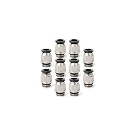 Packung mit 10 geraden Schnellkupplungen mit Außengewinde für Rohre mit 6 mm Außendurchmesser x 1/8" BSP-Gewinde mit Dichtring (PC6 01) (1/5)