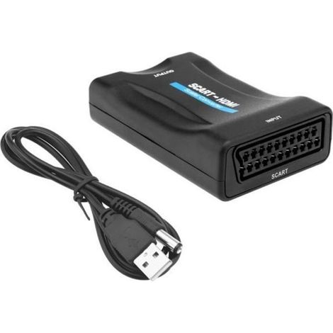 Convertisseur Vidéo Audio - Non spécifié - SCART vers HDMI - 1080P/720P - Plug and Play - Léger (1/4)