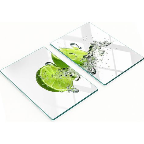 Taglieri da cucina in vetro con grafica "Lime Underwater" 2x40x52 cm (1/5)