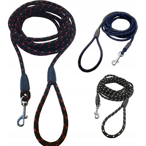GUINZAGLIO LUNGO PER CANI DA ADDESTRAMENTO 10M RIFLETTENTE RESISTENTE 50KG SOLIDO (1/5)