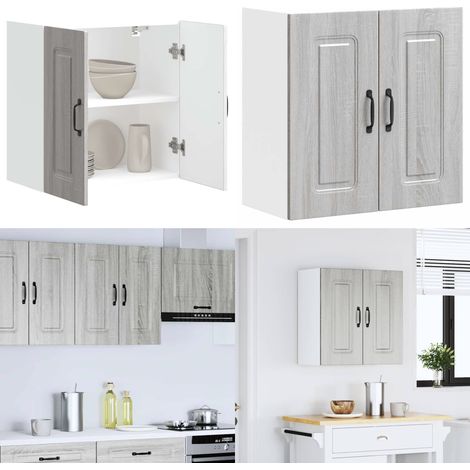 vidaXL Küchen-Hängeschrank Kalmar Grau Sonoma Holzwerkstoff (1/5)
