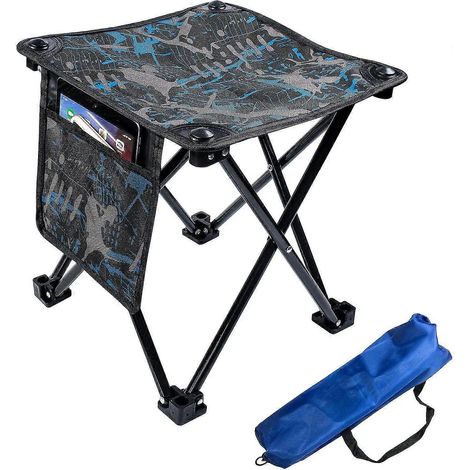 Petits tabourets pliants de camping portables, mini-chaises pliantes, tabourets pliants d'extérieur, pour la pêche, le camping, les voyages, la randonnée, la plage, le jardin et le barbecue. (1/5)