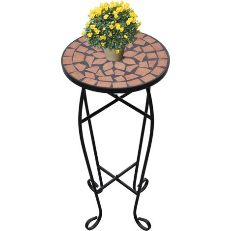 Table d'appoint Bout de canapé Table basse Mosaïque Terre cuite 76250 (1/5)