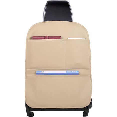 Organizador para el respaldo del asiento del coche, funda para asiento, color beige. (1/5)