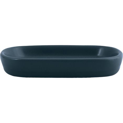 Porte Savon Céramique - Maonie Pétrole Mat - Design Moderne pour Salle de Bain - Rangement Pratique Et Esthétique - 13.9 x 9 cm - Facile à Nettoyer - Résistant à l'Humidité (1/3)