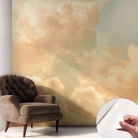Papier peint autocollant adhésif avec imprimé installation simple qualité excellente sans désordre Nuages éthérés 250x250 cm (1/5)