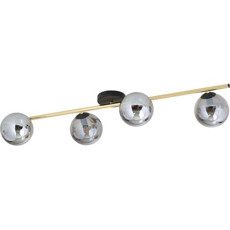 Plafonnier Emibig Splendi 4xE14 laiton graphite 100cm (1/5)