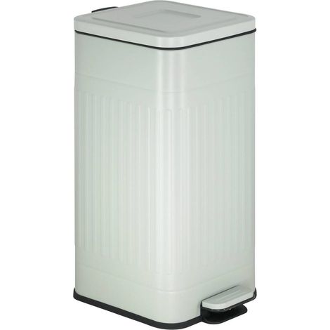 Poubelle nova avec pedale 30l vert celadon 35x27x58 cm - 5five (1/5)