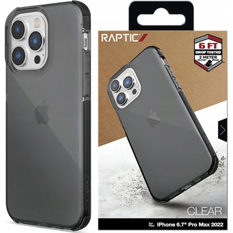 Custodia trasparente Raptic X-Doria per iPhone 14 Pro, cover rinforzata grigia (1/5)