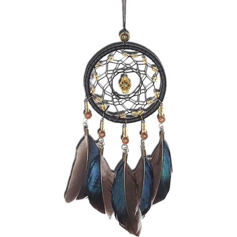 Handgewebter Feder-Traumfänger, kreative Dekoration für Auto und Zuhause, Boho-Hängeschmuck (1/5)