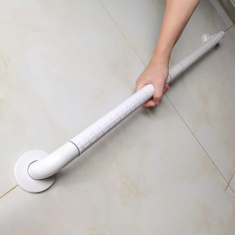 Barres D'appui en Acier Inoxydable pour Salle de Bain,Main Courante de Sécurité Antidérapante en Nylon,Dispositif D'aide Aux Personnes âgées Dans La Baignoire,Rail Robuste(Size:60cm,Color:Blanc) (1/5)