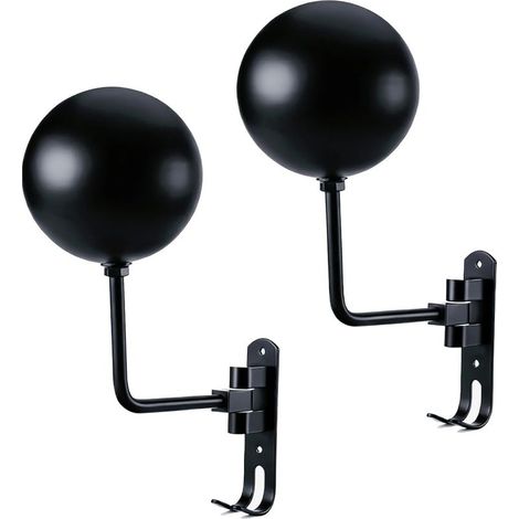 Support 2 Casques sans Perçage pour Moto, Porte-Casque Rotatif 180° avec Double Crochets pour Casques, Chapeaux, Vêtements et Équipement Moto (1/5)