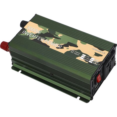 Kfz-Wechselrichter mit modifizierter Sinuswelle, USB-Anschluss und Lüfter, 3000 W, 12 V DC auf 220 V AC (1/5)