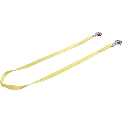 Sangle de remorquage jaune de 4 m avec anneaux en D, résistance à la rupture de 6 000 kg (13 227 lb), pour voitures et SUV. (1/5)