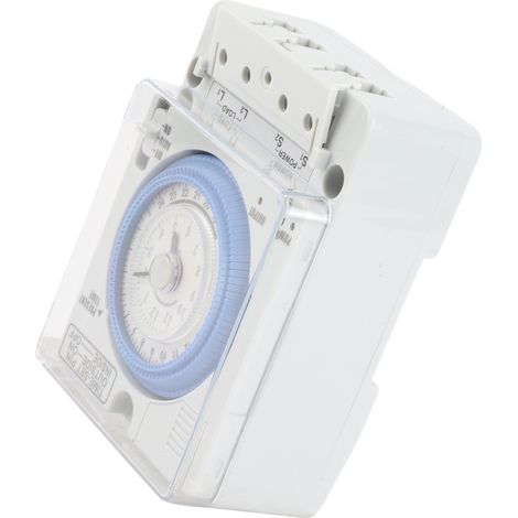 Minuterie mécanique automatique 24 heures à faible consommation pour chauffe-eau, compatible 100-240 V CA. (1/5)